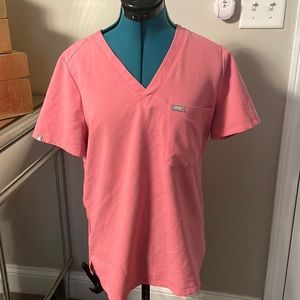 FIGS technical collection pink scrub top medium